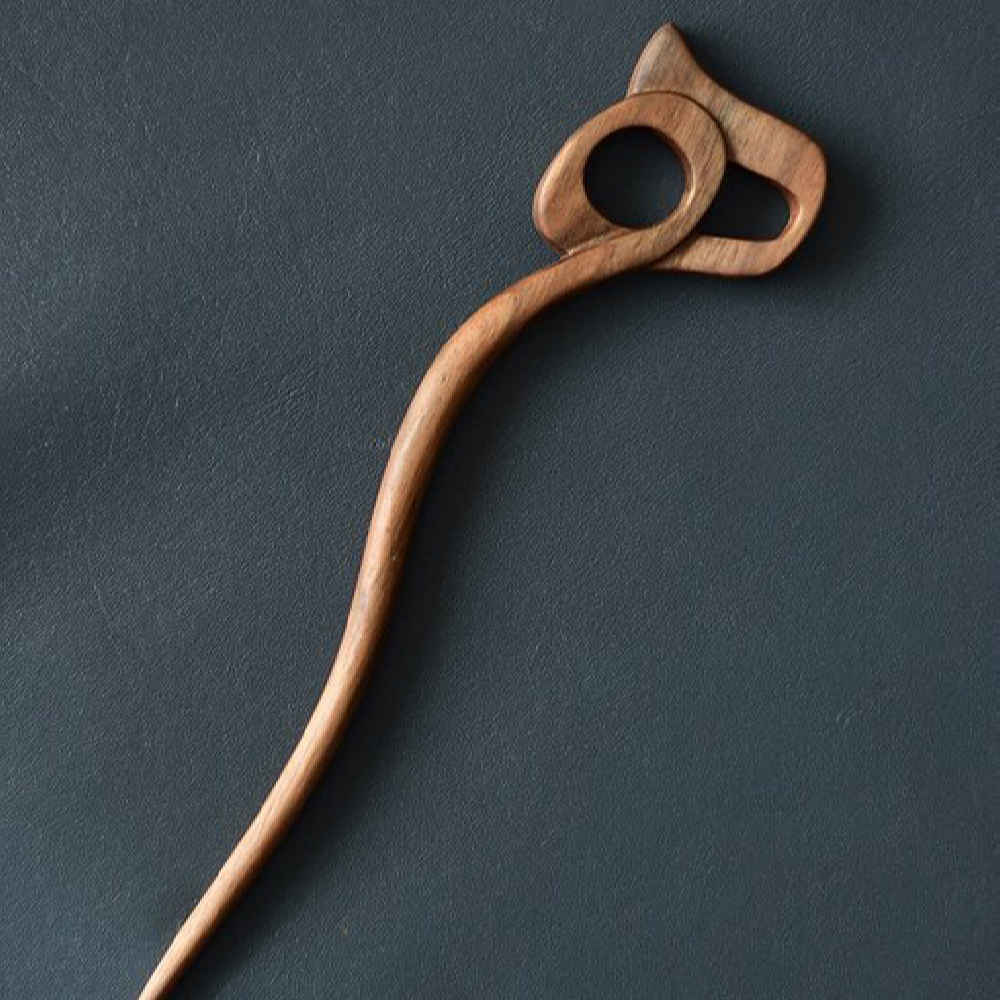 Wooden Hair Stick Handcrafted Matter Large Size