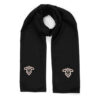 Solid black Shawl for Women with Ador Symbol