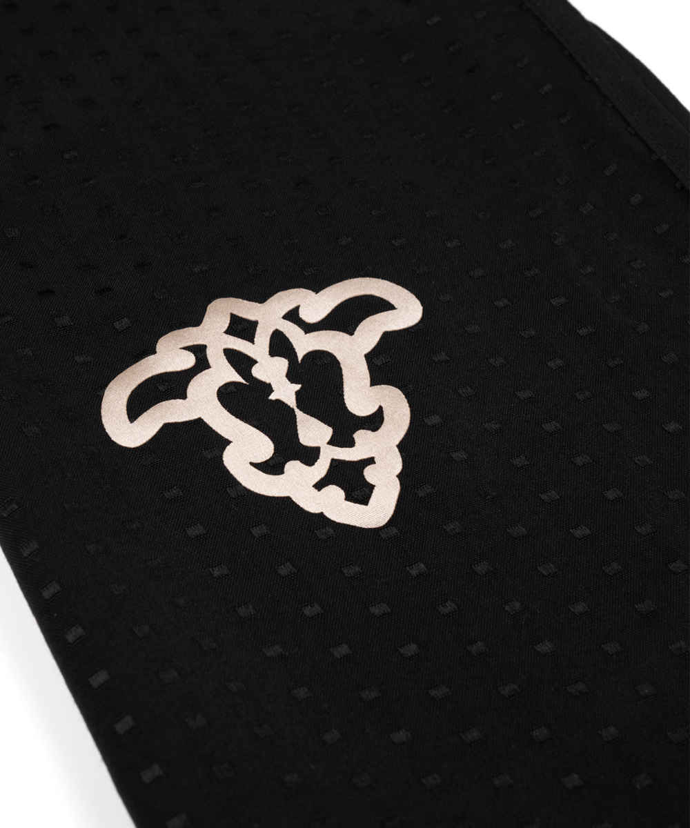 Solid black Shawl for Women with Ador Symbol