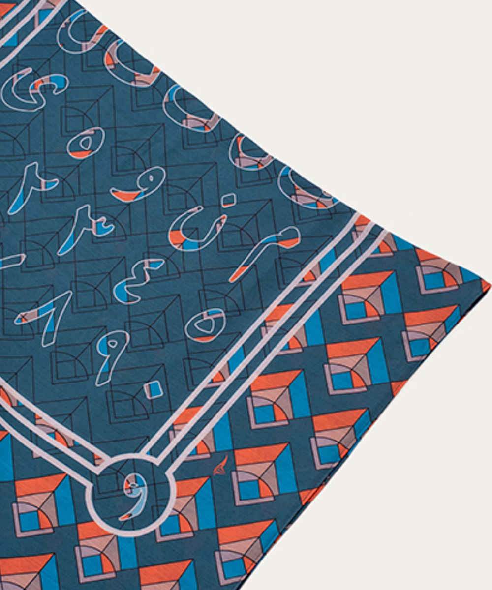 Persian Printed Shawl Artistic & Lightweight Alphabet