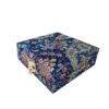 Wood and Fabric Jewelry Box Handcrafted with Persian-Inspired Paisley Pattern