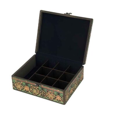 Handcrafted Wooden Jewelry Box with Persian-Inspired Pattern – Mahi