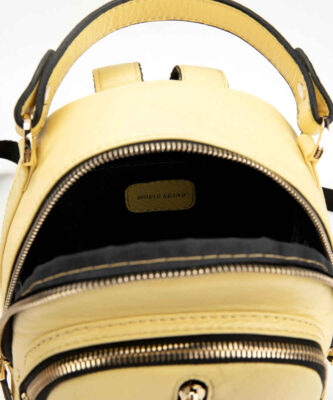Yellow Leather Women’s Backpack – Model Maral