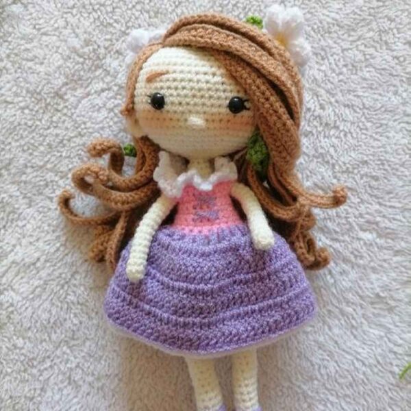 Amigurumi Handmade Crochet Stuffed Doll – Rapunzel | Soft Plush Toy