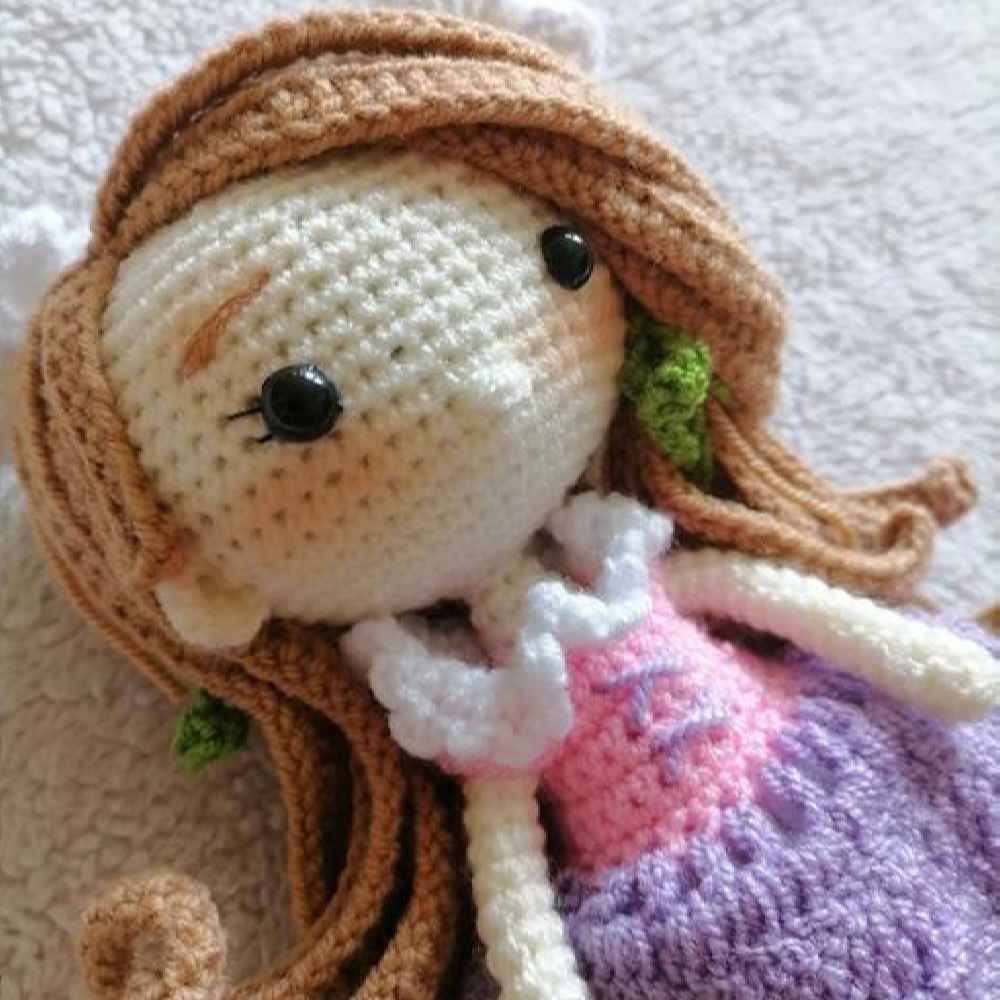 Amigurumi Handmade Crochet Stuffed Doll – Rapunzel | Soft Plush Toy