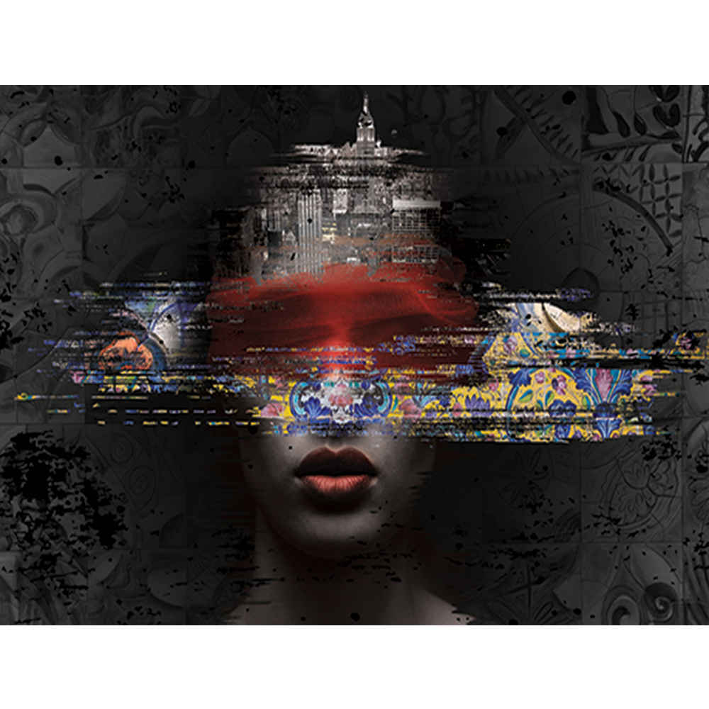 Black Abstract Wall Mural Model Zhivar for Modern Interiors