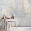 Persian Blue Calligraphy Wall Mural Model Ziba for Modern Interiors