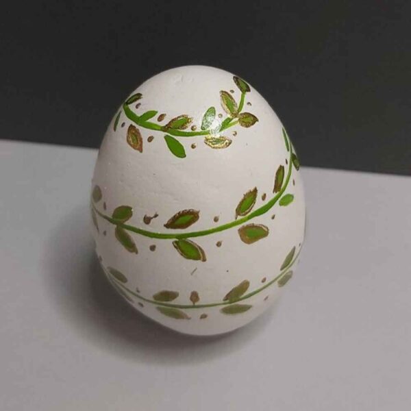 Decorative Botanical Hand Painted Pottery Egg