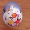 Decorative Hand Painted Pottery Egg - Floral