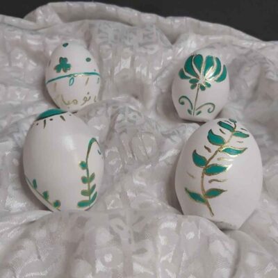 Elegant Pottery Haftseen Eggs for Nowruz Persian New Year – Bird
