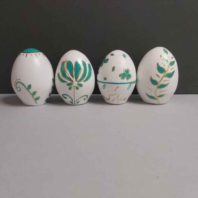 Elegant Pottery Haftseen Eggs for Nowruz Persian New Year – Bird