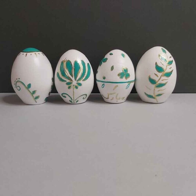 Elegant Pottery Haftseen Eggs for Nowruz Persian New Year ShopiPersia