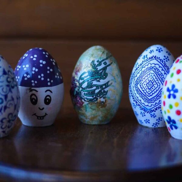 Elegant Pottery Haftseen Eggs for Nowruz Persian New Year - Rahil