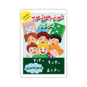 Educational Farsi Flashcards Learning Multiplication Table