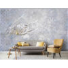 Persian Gray Calligraphy Wall Mural Model Azan for Modern Interiors