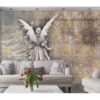 Persian Gray Calligraphy Wall Mural Model Donya for Modern Interiors