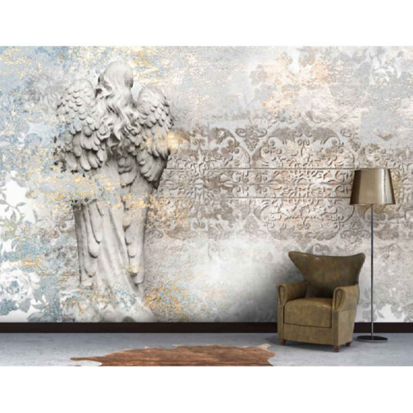 Gray Abstract Wall Mural Model Fereshte for Modern Interiors