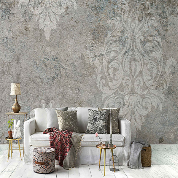 Gray Abstract Wall Mural Model Leili for Modern Interiors