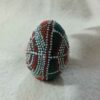 Decorative Hand Painted Pottery Egg - Green Nahal