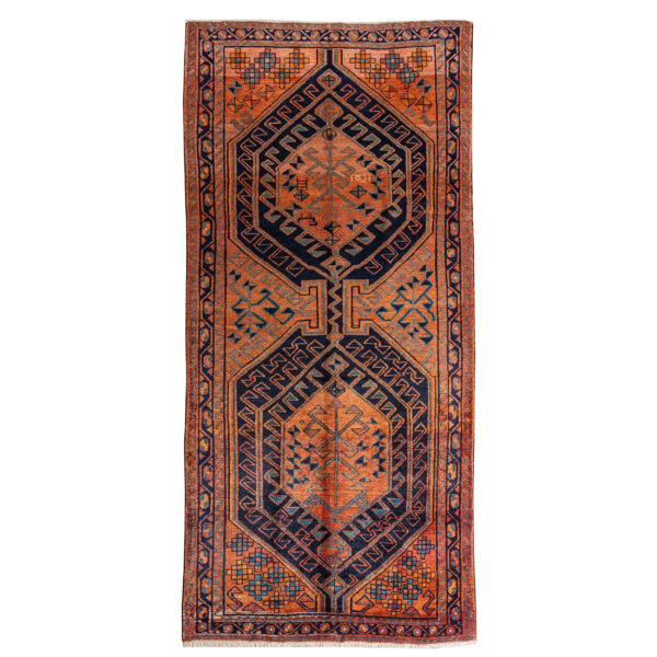 Vintage Tribal Hand-Knotted Persian Carpet Model Meshkin