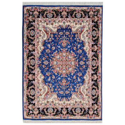 Persian Wool Carpet Hand-Knotted with Medallion design Model Yosra