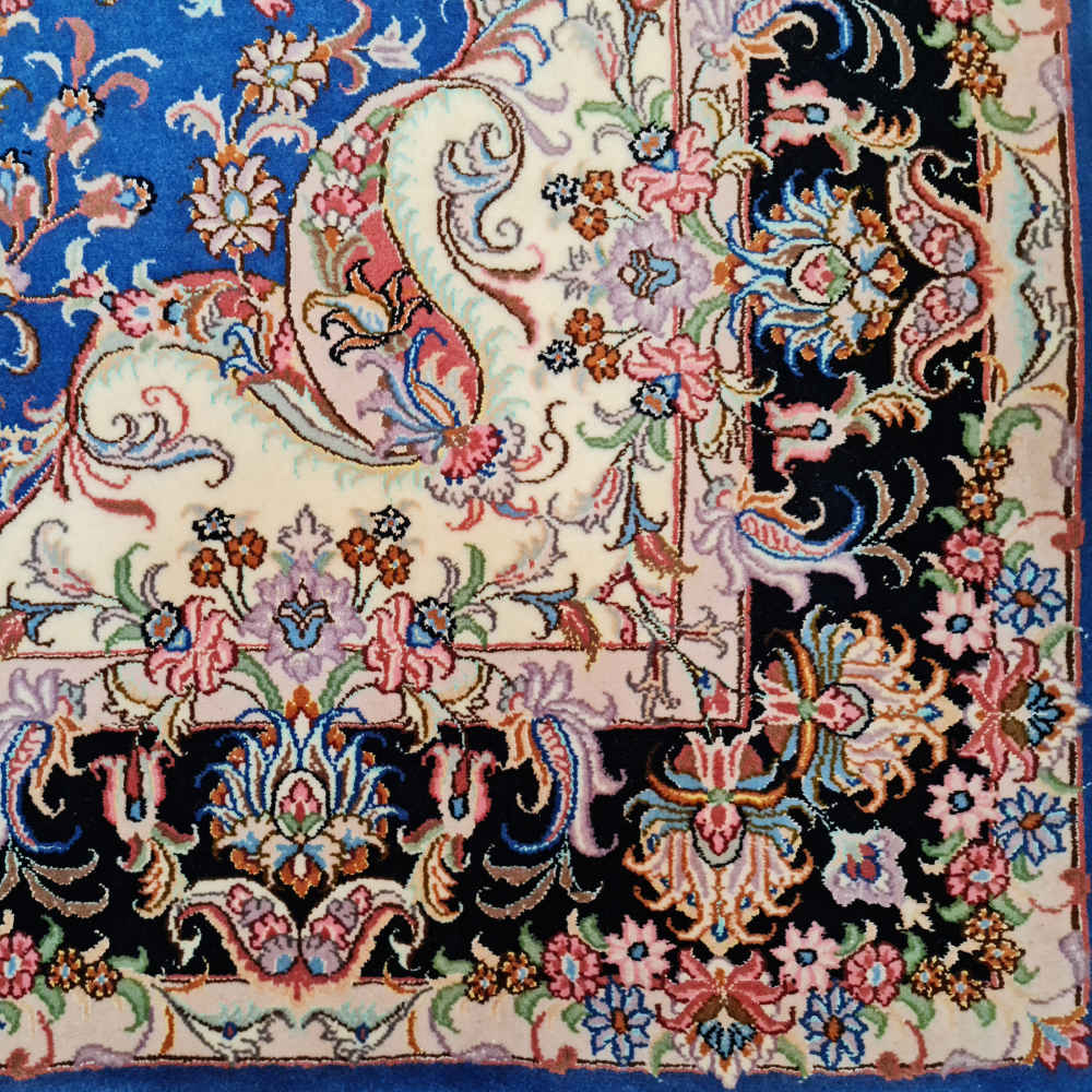 Persian Wool Carpet Hand-Knotted with Medallion design Model Yosra