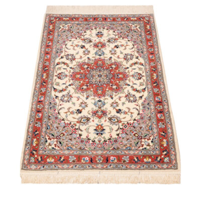 Persian Wool Carpet Hand-Knotted with Medallion design Model Hoda