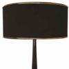 Accent Wooden Table Lamp Handcrafted Black Riana