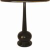 Accent Wooden Table Lamp Handcrafted Black Riana