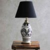 Ceramic Vase Table Lamp Handcrafted with Fabric Shade