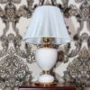 Ceramic Vase Table Lamp Handcrafted with Fabric Shade Renesance