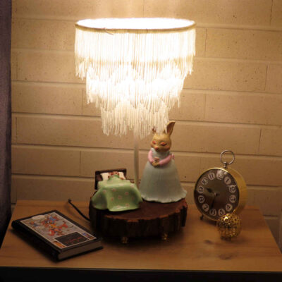 Novelty Table Lamp Handmade Ceramic Rabbit