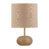 Accent Wooden Table Lamp Handcrafted Cream Asali