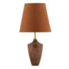 Accent Wooden Table Lamp Handcrafted Brown Choobin