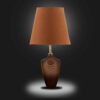 Accent Wooden Table Lamp Handcrafted Brown Choobin