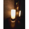 Minimalist Wooden Table Lamp & Bedside Handcrafted with White Shade Isan