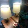 Accent Wooden Table Lamp Handcrafted Cream & Brown Jinara