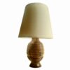 Accent Wooden Table Lamp Handcrafted Cream & Brown Jinara