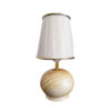 Accent Wooden Table Lamp Handcrafted White Karnia