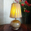 Accent Wooden Table Lamp Handcrafted White Karnia