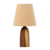 Accent Wooden Table Lamp Handcrafted Cream Mana
