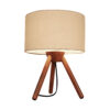 Accent Wooden Table Lamp Handcrafted Cream Masina