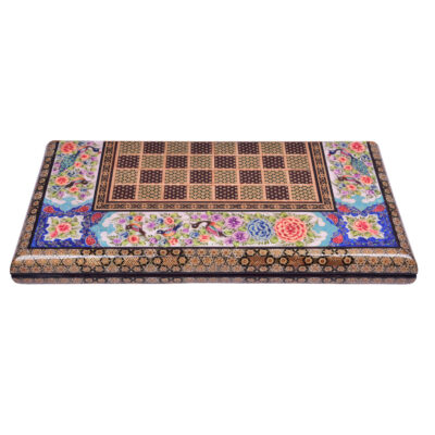 Persian Inlaid Wooden Marquetry Chess Board Model Golban