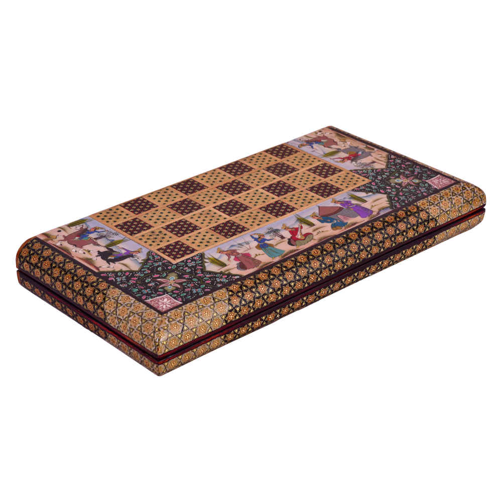 Persian Khatamkari Chess Board Model Majlesi