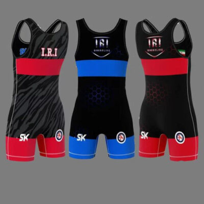 Men’s Iranian Sleeveless Wrestling Singlet Model Team