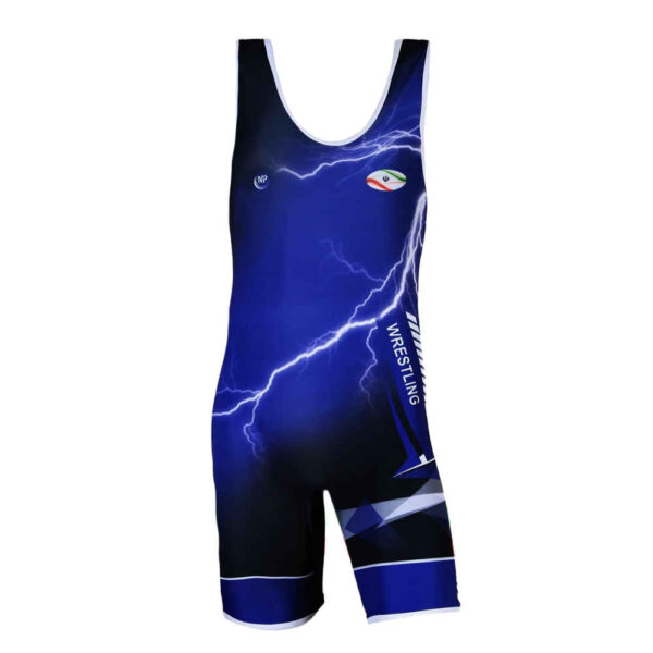 Men's Sleeveless Wrestling Singlet Model WPSblu