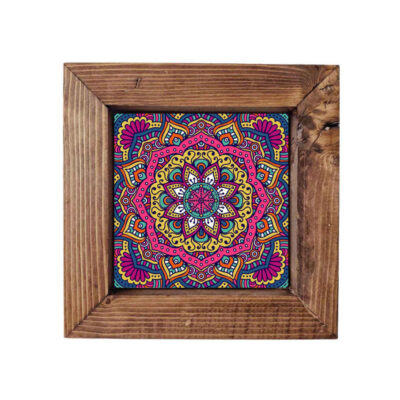 Decorative Persian Framed Ceramic Tile – Eslimi