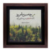 Decorative Persian Framed Ceramic Tile - Sabz