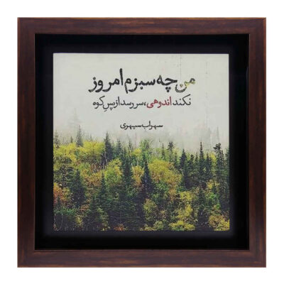 Decorative Persian Framed Ceramic Tile – Sabz