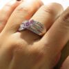 Purple Amethyst Silver Ring For Women Nastaran